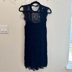 Free people black lace dress size 0